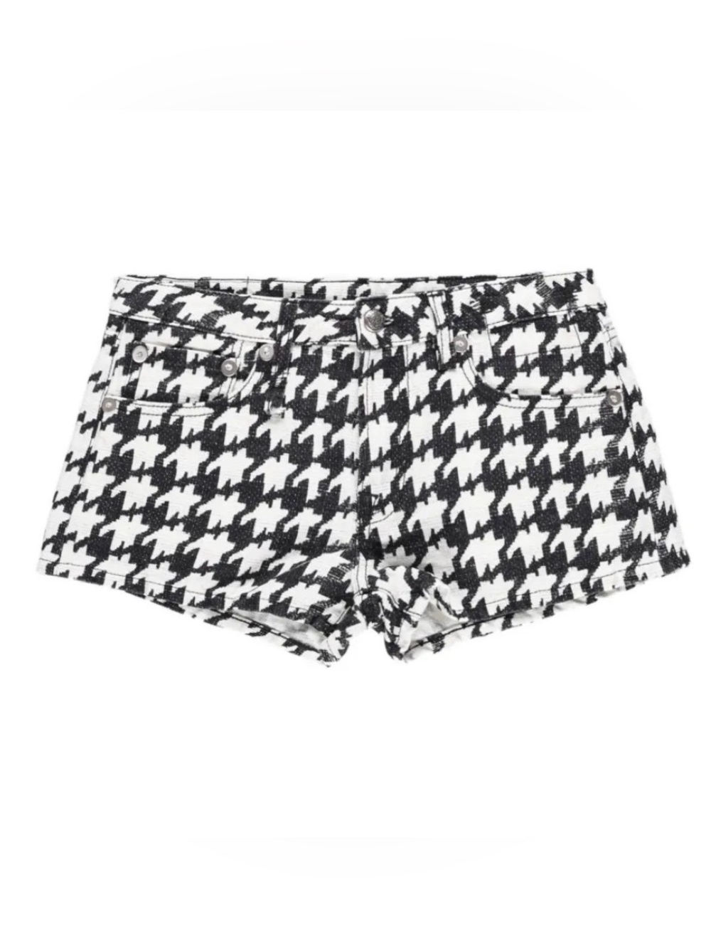 R13 Effie houndstooth-print shorts NWOT